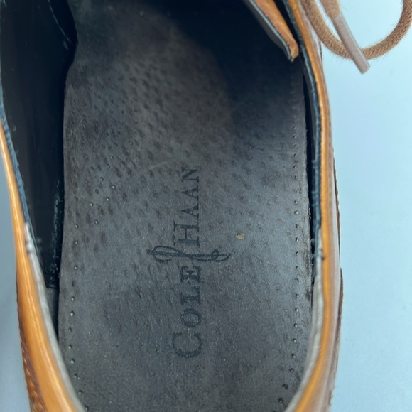 COLE HAAN Men Collen Wing Tip II British Tan Brown Oxford C12489 SZ 9.5 - Picture 7 of 16